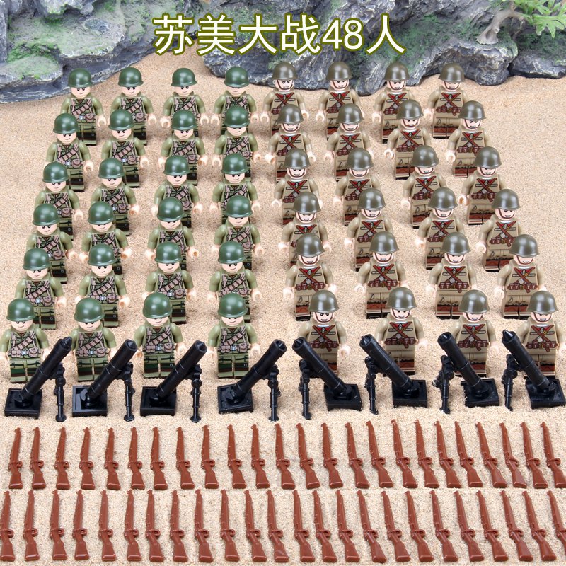 USSR Red Army VS United States Armed Forces Minifigures Lego Compatibl