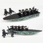12pcs Black SWAT Riot Police speedboat Minifigures Lego Compatible Cit