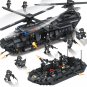 SWAT Police Helicopter Speed Boat Minifigures Lego Compatible Police S