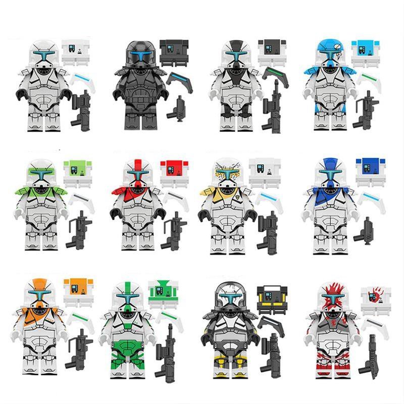 12pcs Clone Commando Niner RC1138 Fixer Sev Minifigures Lego Compatibl