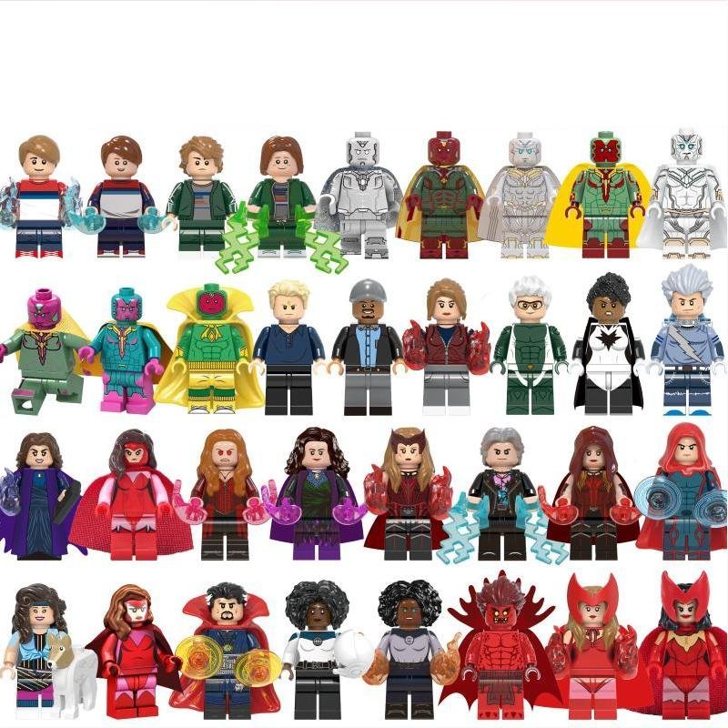 34pcs Wanda Vision TV Character Minifigures Lego Compatible Toy