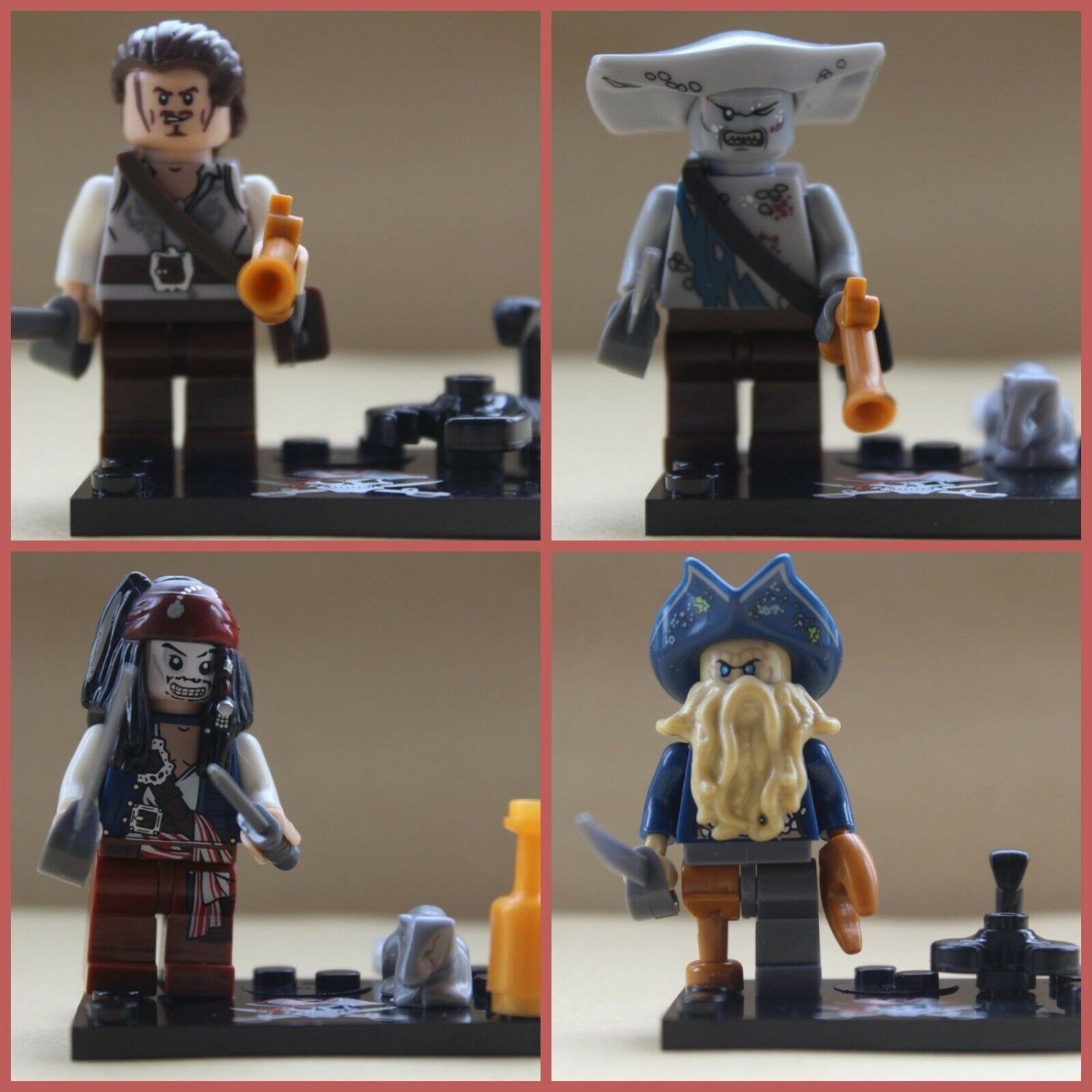 Davy Jones William Turner Jack Minifigures Lego Compatible Pirates of