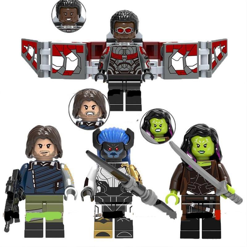 Proxima Midnight Falcon Winter Soldier Gamora Minifigures Lego Compati