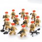 12pcs British Troops Beret Minifigures Lego Compatible WW2 Soldier Set