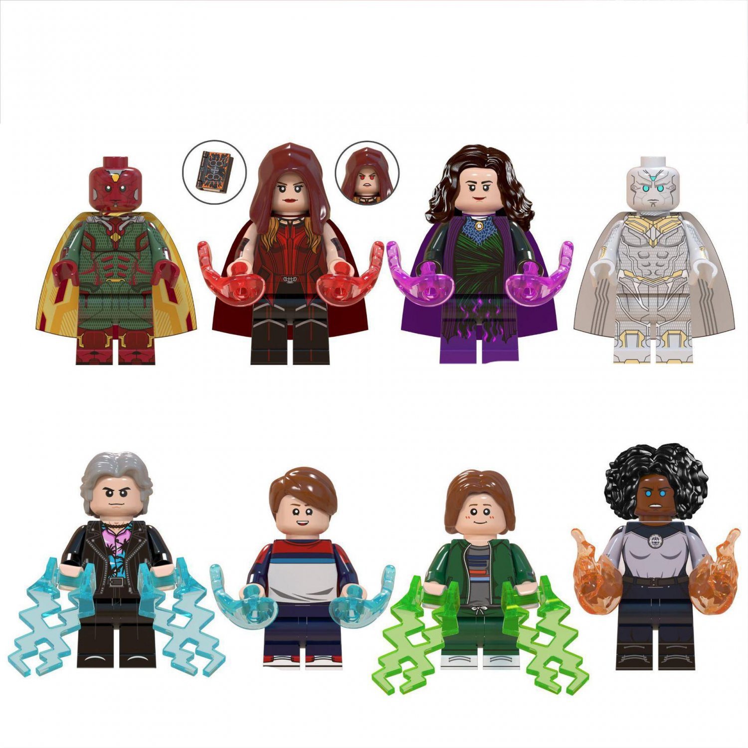Vision Wanda Maximoff Agatha Harkness White Vison Minifigures Lego Com
