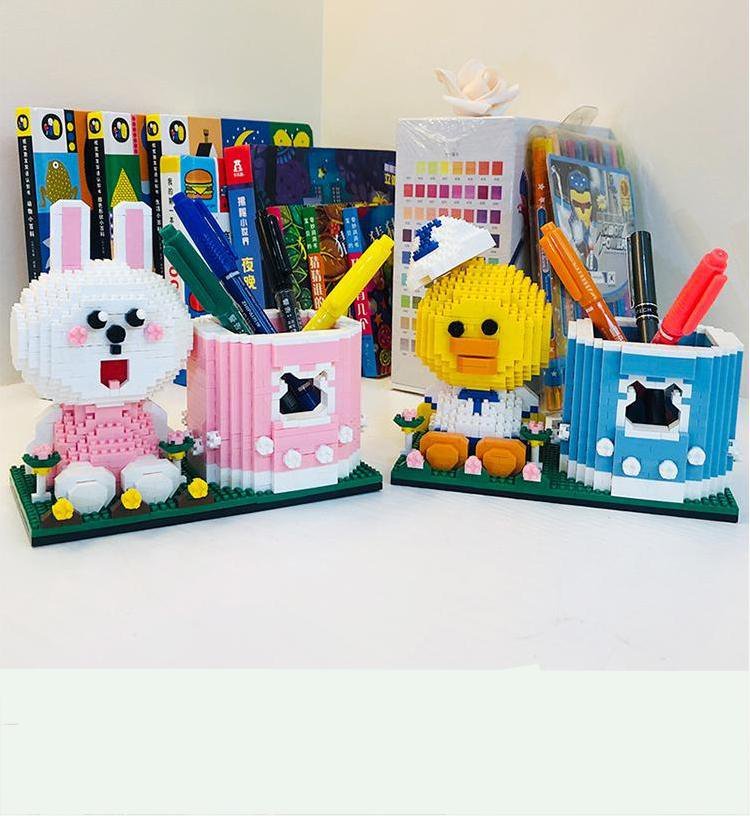 Big Rabbit Duck Pen barrel Minifigures Lego Compatible Animal Toy