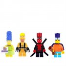 Simpson Deadpool Marge Simpson Bart Simpson Minifigures Lego Compatibl