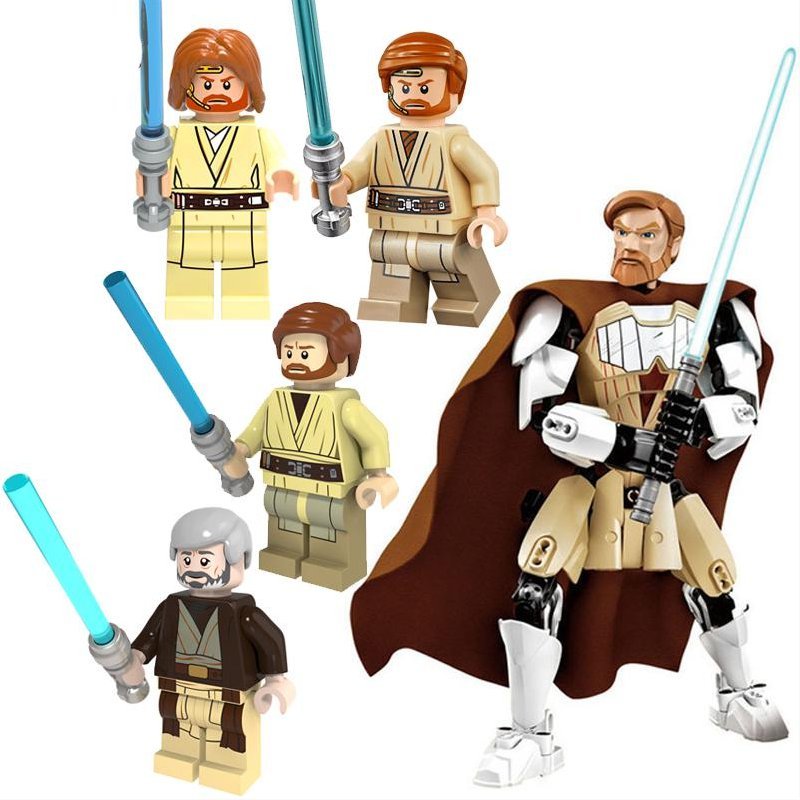 5pcs Obi-Wan Kenobi Jedi Master Minifigures Lego Compatible Star Wars
