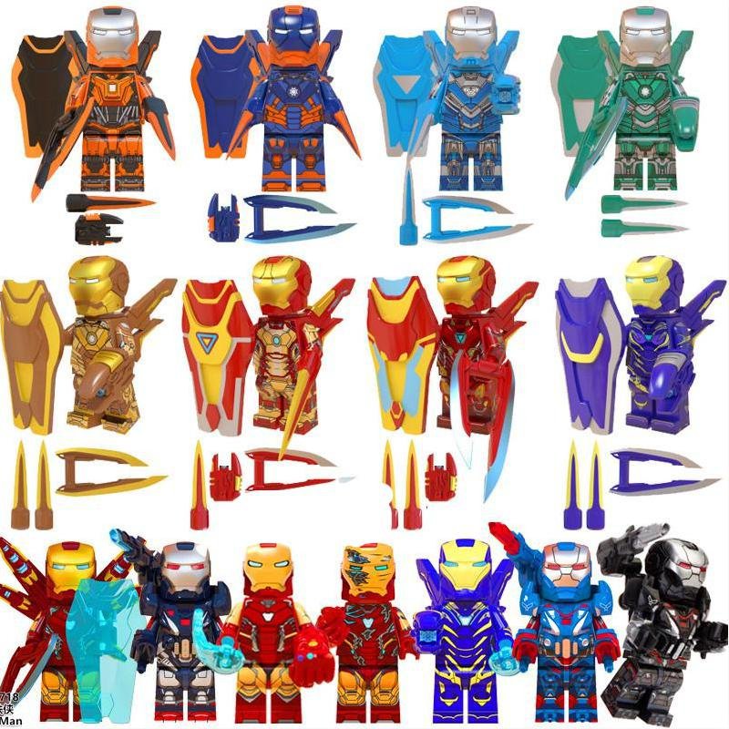 Iron Man War Machine Pepper Potts MK Sets Minifigures Lego Compatible
