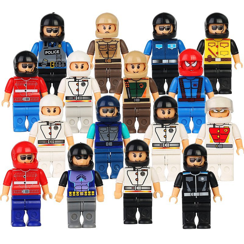 16pcs Racing driver Formula Racing driver Minifigures Lego Compatible