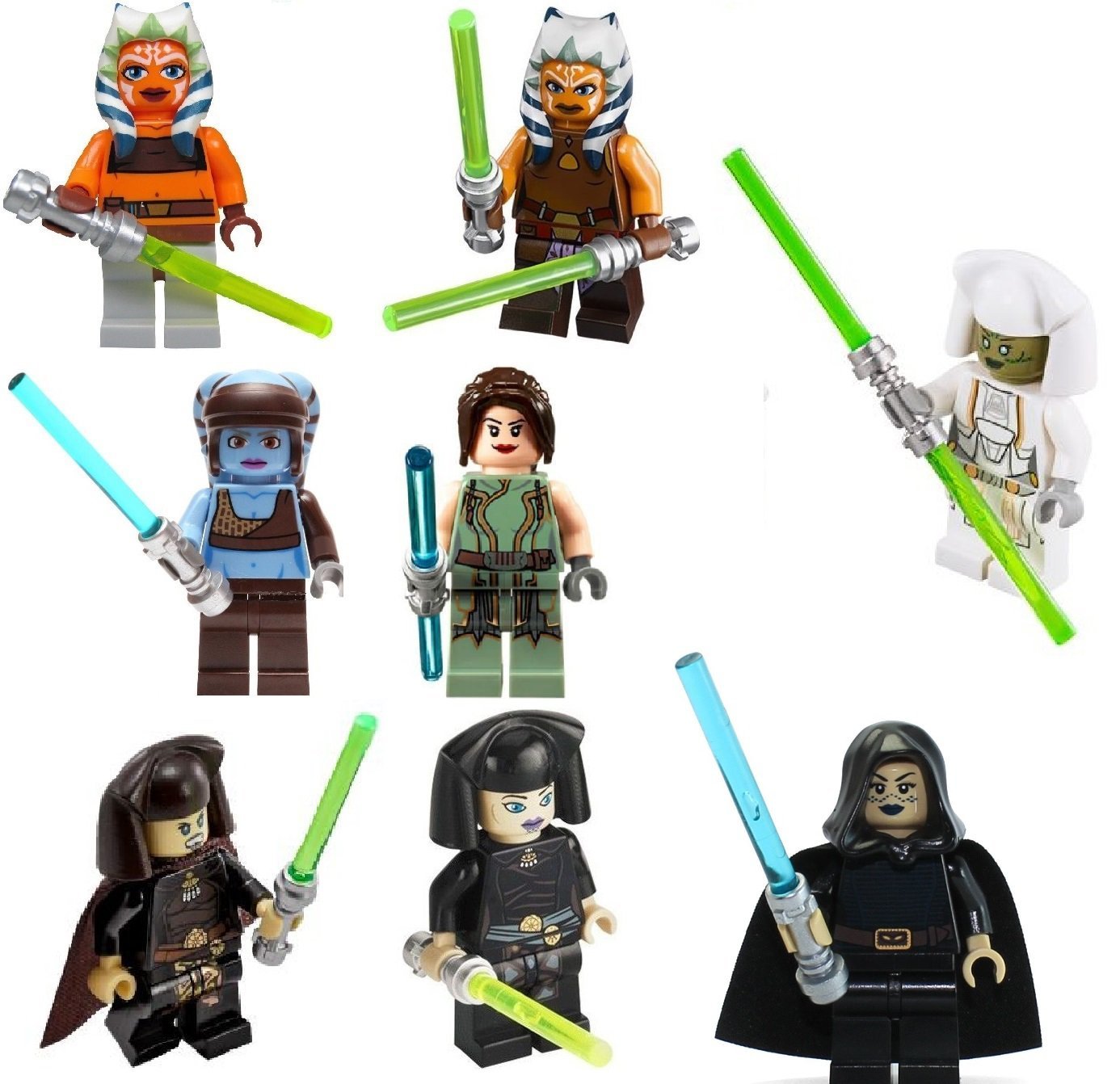 8pcs Aayla Secura Star Wars Minifigures Lego Compatible Toy