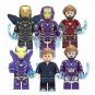 6pcs Virginia Pepper Potts MK49 Minifigures Lego Compatible Iron Man m