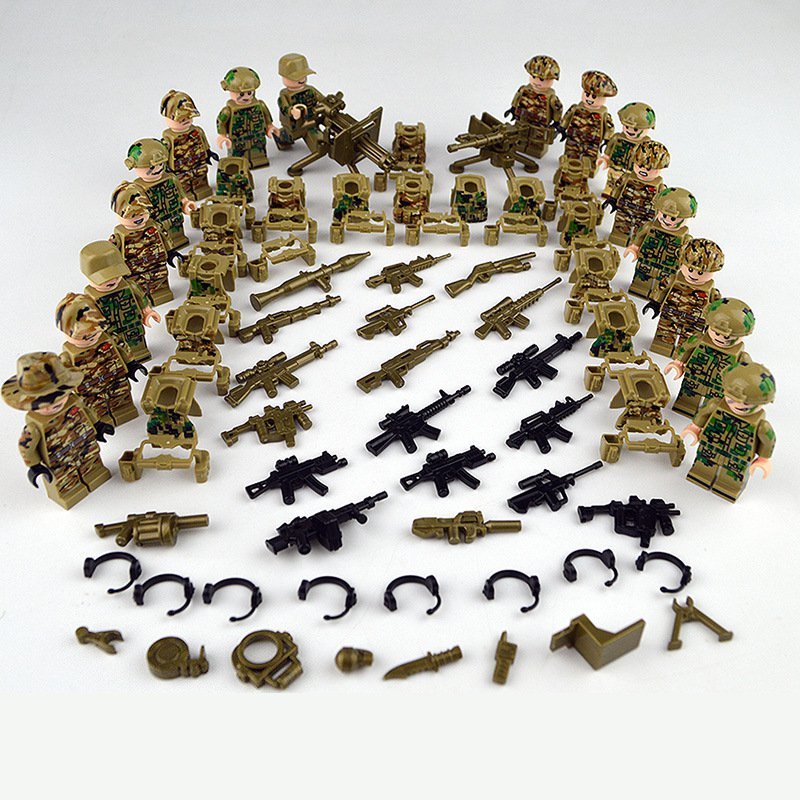 16pcs Ghost Army SWAT Minifigures Lego Compatible City Police Sets