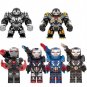 6pcs Heavy Iron Man War Machine Mech Minifigures Lego Compatible Iron