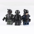 3pcs Heavy Special Weapons and Tactica police Minifigures Lego Compati