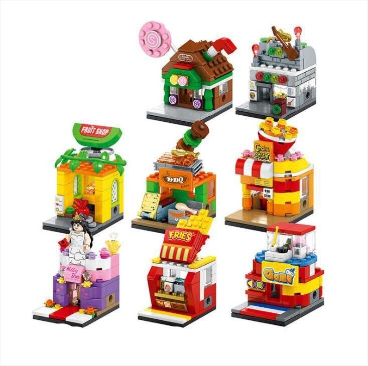 Pearl Milk Tea Restaurant Odeum building block Toy Lego Compatible Cit