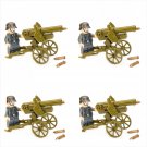 WW2 Germany Howitzer base Minifigures Lego Compatible Military War Set