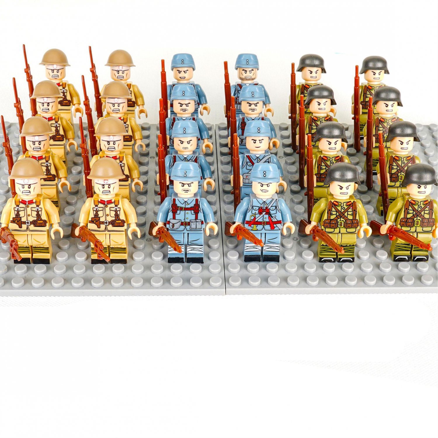 WW2 Japanese troops VS China troops Minifigures Lego Compatible Milita