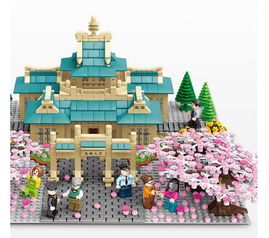 Bonsai Tree School cherry blossom Tree Minifigures Lego Compatible Tre