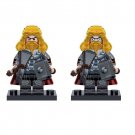 2pcs Golden Thor Minifigures Lego Compatible Super Heroes Movie Sets