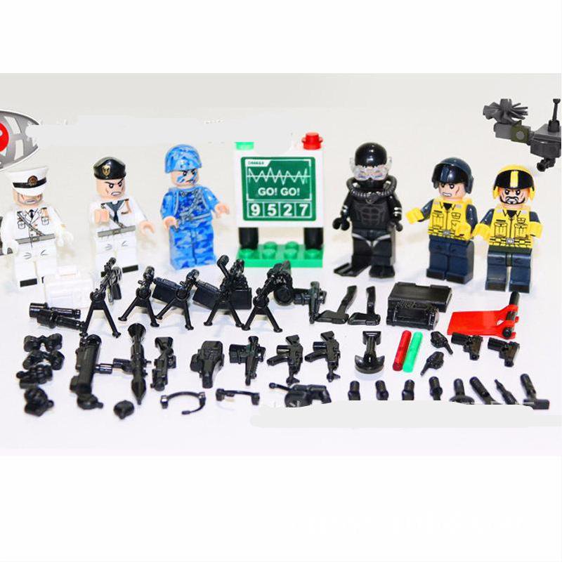 Navy Diver Frogman Soldier Minifigures Lego Compatible Military Navy S