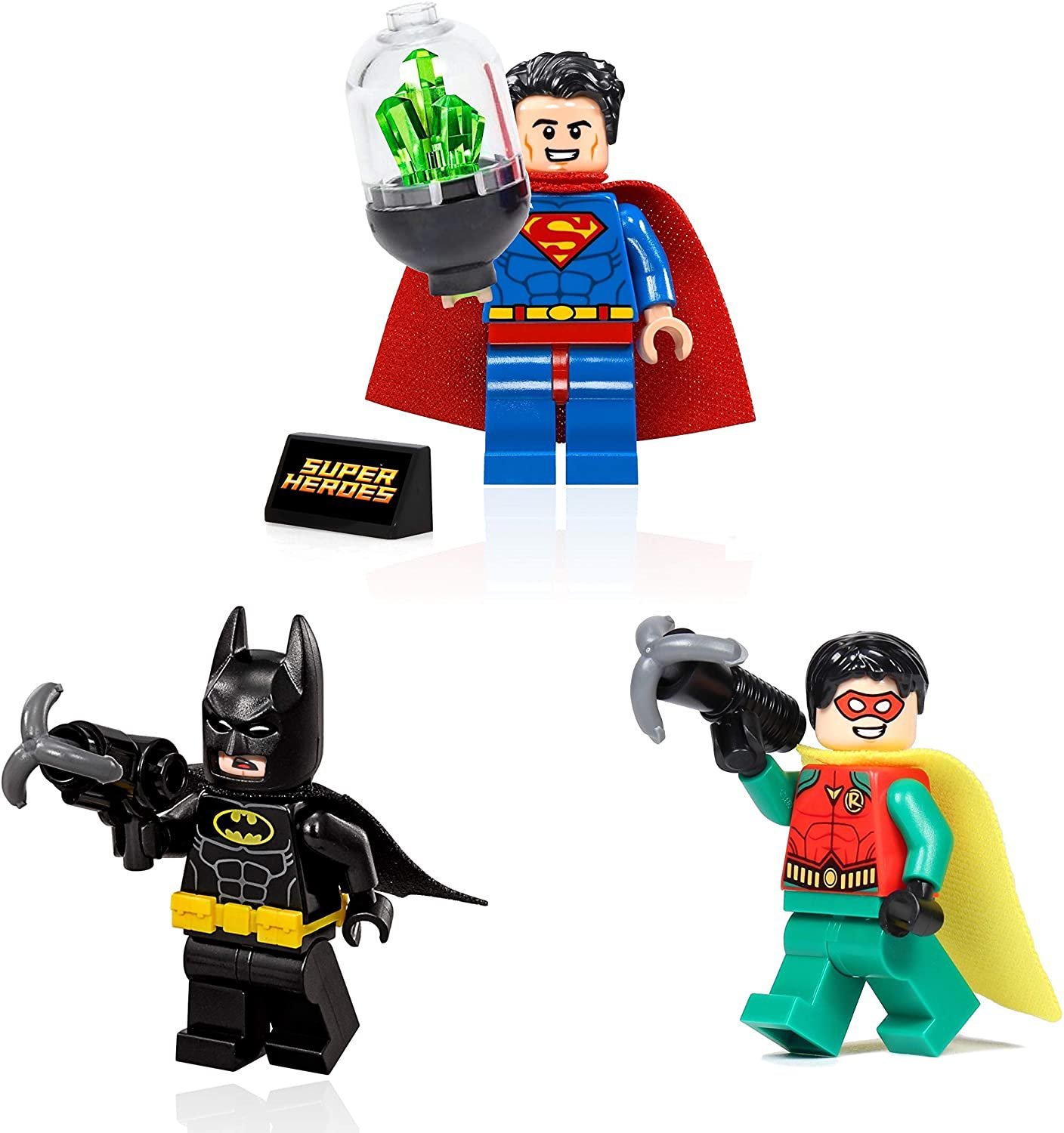Superman Batman Robin Minifigures Lego Compatible DC Super Villains Se