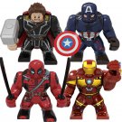 Big Deadpool Thor Captain America Iron Man Minifigures Lego Compatible