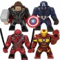 Big Deadpool Thor Captain America Iron Man Minifigures Lego Compatible