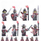 Red Dragon Knight Soldier Minifigures Lego Compatible Medieval Knights
