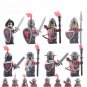Red Dragon Knight Soldier Minifigures Lego Compatible Medieval Knights