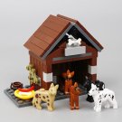 Dog house Pet Dog Minifigures Lego Compatible Dog Set
