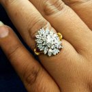 0.90Ct Natural Diamond Solid 14K Gold Hallmark Engagement Cocktail Ring CSJ710