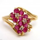Natural 0.12Ct Diamond Solid 14K Gold Hallmark Engagement Party Ring Jewelry CSJ