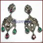 Vintage Reproduction 2.0C Rose Cut Diamond 925 Silver Polky Wedding Earring CSJ
