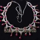 Victorian Style 4.75 Ctw Rose Cut Diamond .925 Silver Wedding Necklace CSJ565