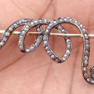 Victorian/Vintage Inspire Rose Cut Diamond 92.5% Silver Snake Pendant @Ebay7417