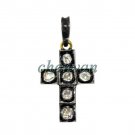 Victorian Look 0.50Ct Un Cut Polky Diamond Sterling Silver Cross Pendant @CSJ US