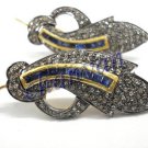 Vintage Leaf Look !! 2.40Ct Rose Cut Diamond 92.5% Sterling Silver Earring @CSJ