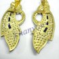 Vintage Leaf Look !! 2.40Ct Rose Cut Diamond 92.5% Sterling Silver Earring @CSJ