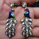 Handmade Victorian Antique Look Rose Cut Diamond 925 Silver Earring CSJ0711