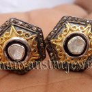Victorian INSP 1.63Ct Rose Cut Diamond 925 Silver Polky Men's Gift Cufflinks CSJ