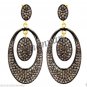 Vintage Look Deco Handmade 3.66CT Rose Cut Diamond 925 Silver Pave Earring @CSJ