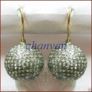 Victorian Antique Look Handmade 1.41CT Rose Cut Diamond 925 Silver Earring CSj