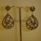 Vintage/Antique Look Handmade 3.50Ct Rose Cut Diamond 92.5% Silver Earring CSJ59