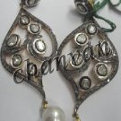 Vintage/Victorian Look 3.05Ct Rose Cut/Polky Diamond 925 Silver Earring @CSJ584