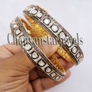 Vintage/Antique Style 8.65 Ctw RoseCut/Polky Diamond Silver Bracelet Pair @CSJ