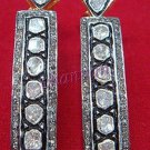 Vintage Reproduction Rose Cut Diamond Sterling Silver Polky Earring @ebay352