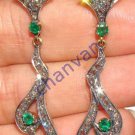 Victorian/Vintage Insp. 0.96Ct Rose Cut Diamond 925 Sterling Silver Earring @CSJ
