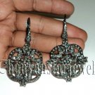 Victorian/Antique Style 3.85Ct Rose Cut Diamond sterling Silver Earring @CSJ 396