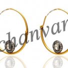 Victorian Inspire 0.80Ct Rose Cut Diamond Polki 925 Silver Earring Jewelry CS379